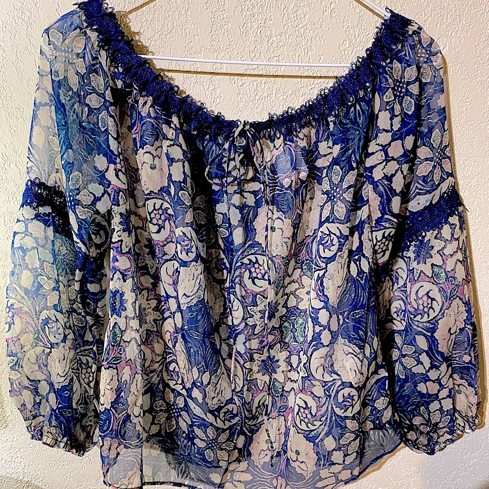 Sheer Peasant Blouse